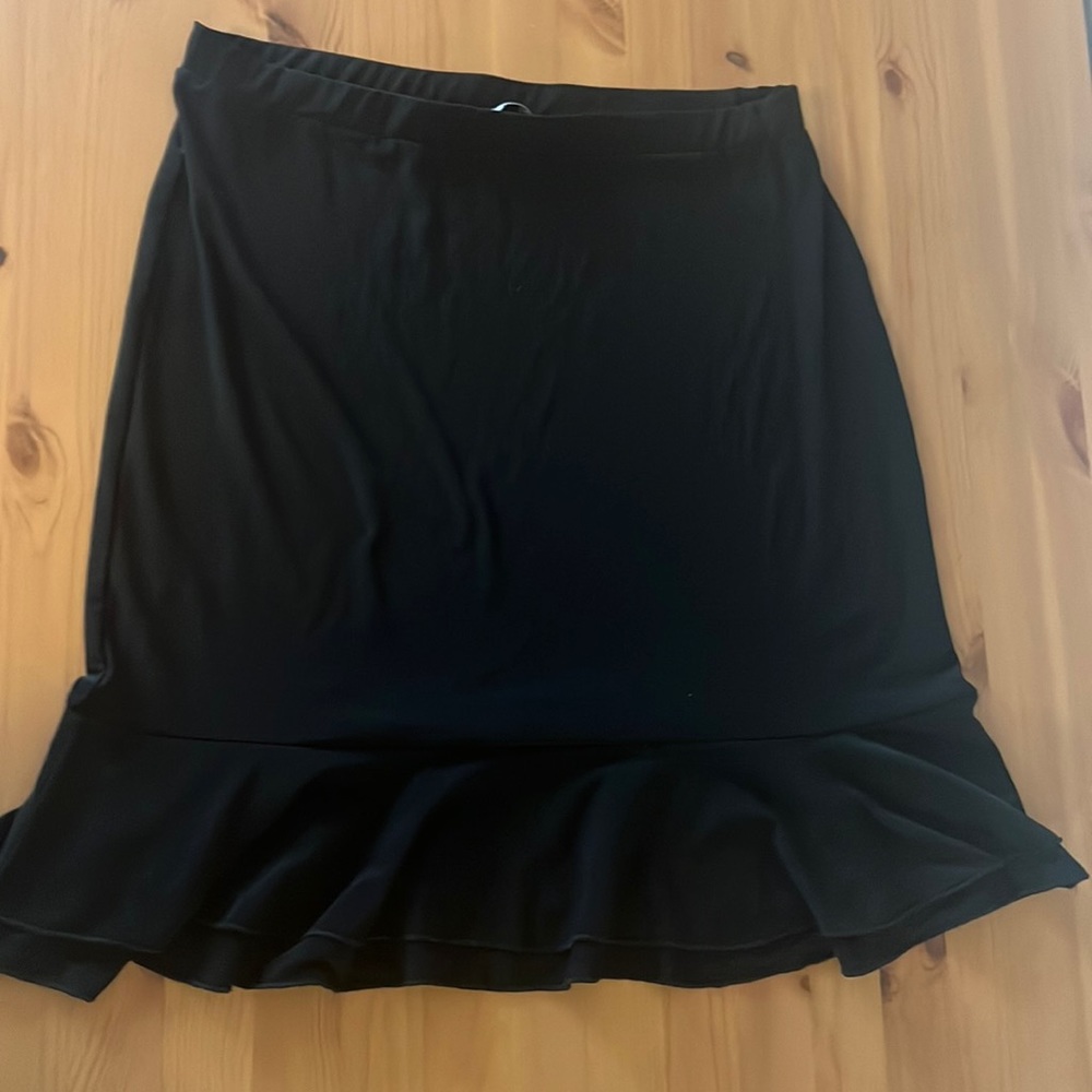 Black flared skirt
